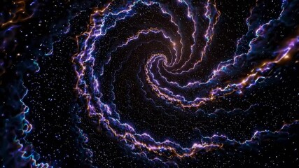 Wall Mural - a mesmerizing spiral galaxy video with a dynamic top-down angle, showcasing swirling cosmic clouds a
