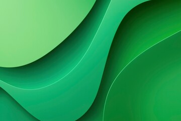Aufkleber - Abstract wavy green lines flow in a smooth background; use for visual appeal