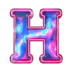 Poster - A luminous capital letter 