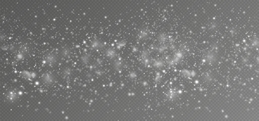 Aufkleber - Light effect with glitter particles.Christmas dust.White sparks shine with special light.