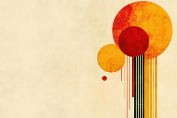 Poster - An artistic representation of bold circular patterns and lines that capture attention while embodying abstract concepts and aesthetics.