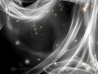 Poster - Ethereal light trails in a dark cosmos evoking magic and wonder