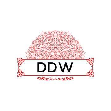 DDW creative minimalist letter logo.
