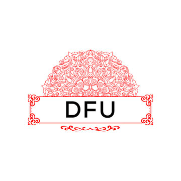 DFU creative minimalist letter logo.