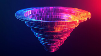 Poster - big data concept. abstract, futuristic database. fullcolor 3d illustration of a digital information 