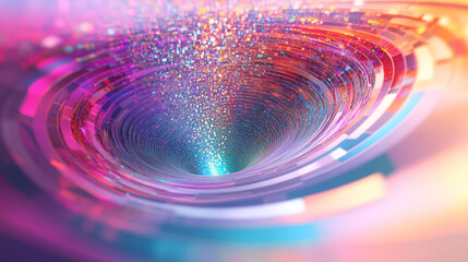 Poster - big data concept. abstract, futuristic database. fullcolor 3d illustration of a digital information 