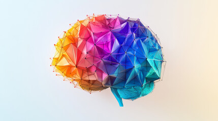 Poster - global network 3d illustration. visualization of neural connections in artificial intelligence. abst