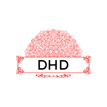 DHD creative minimalist letter logo.