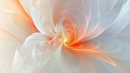 Poster - An Abstract Design Depicting Swirling Forms and Warm Colors
