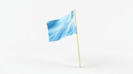 Leinwandbilder - Blue Abstract Flag on White Background
