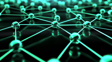 Poster - artificial intelligence and wireless technology. global digital network. internet data security. 3d 