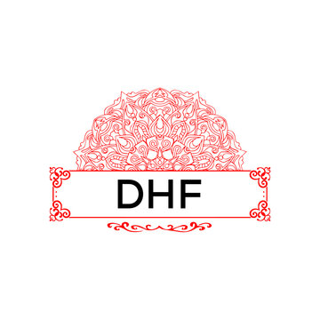 DHF creative minimalist letter logo.