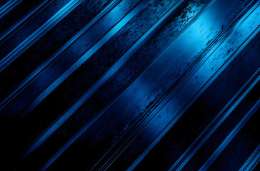 Poster - abstract blue and black are light pattern with the gradient is the with floor wall metal texture soft tech diagonal background black dark clean modern.
