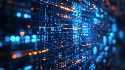 Poster - Big data, digital field, wireless communication systems. Business and digital technologies. Data flow in a secure system. Analytics and strategy of innovative. 3D illustration of network structures