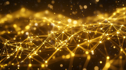 Poster - blockchain technology. information blocks form a decentralized global database structure. 3d illustr