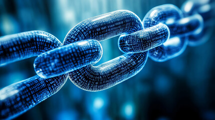 Poster - cyber digital data field. computer circuit of crypto architecture. 3d illustration of blockchain tec