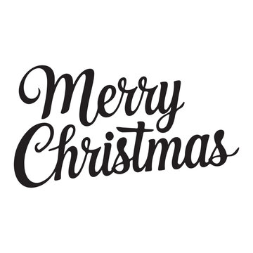 Vector illustration of merry christmas text.