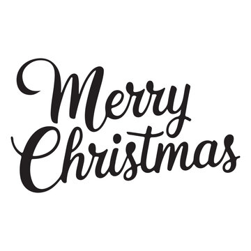 Merry christmas lettering.
