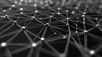 Poster - global neural network. communication technology of the future. big data concept. 3d illustration of 