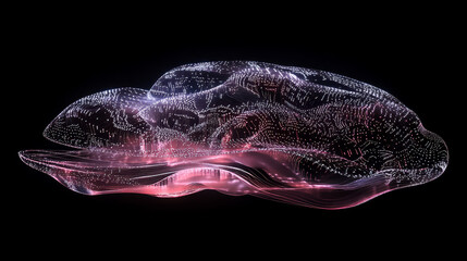 Poster - AI, digital mind. Futuristic CPU on a fantastic high-tech background. Cyber technology concept and digital data fractals 3D illustration