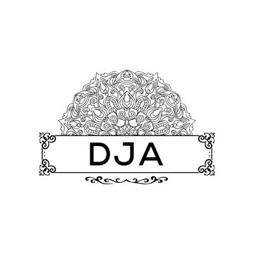 DJA creative minimalist letter logo.