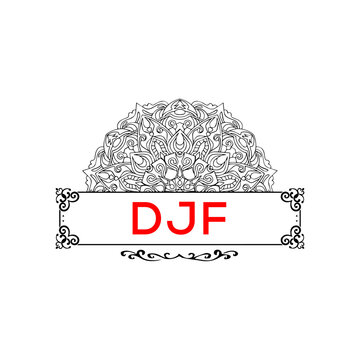DJF creative minimalist letter logo.