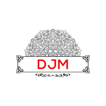 DJM  creative minimalist letter logo.