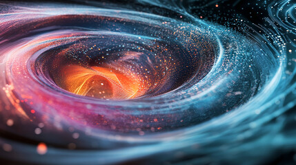 Poster - neural network and cores of information. futuristic digital wave, futuristic data stream background.