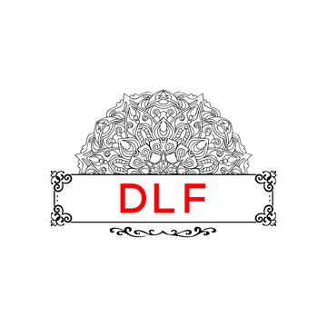 DLF  creative minimalist letter logo.
