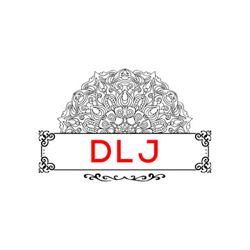DLJ creative minimalist letter logo.
