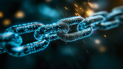 Poster - global wireless network. blockchain technology in digital future. peering database. 3d illustration 