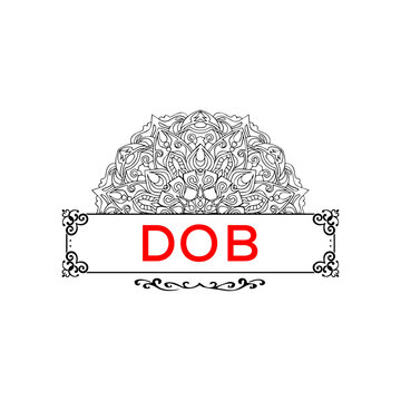 DOB letter creative logo 