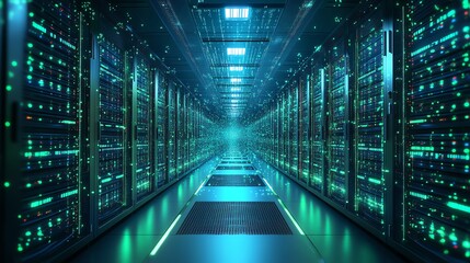 Poster - Cloud computing and green technology fusion in a modern server room