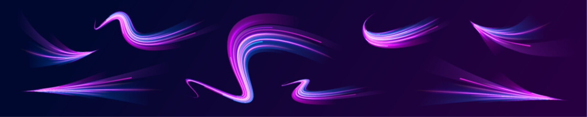 Poster - Background abstract blue horizontal light line beam streaks stripes bright burst colours design effect flare flash glare glistering glow glowing illumination illustration lens magic moving ray png