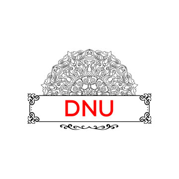 DNU  letter creative logo 