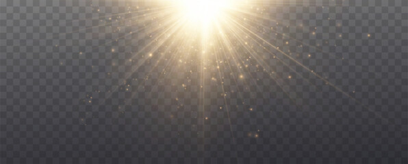 Aufkleber - Vector spotlight. A bright beam of light. Transparent realistic effect. Stage lighting.Vector	