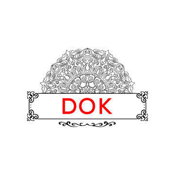 DOK letter creative logo 