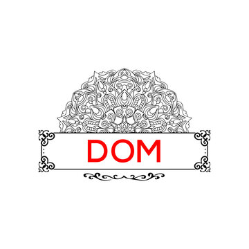 DOM letter creative logo 