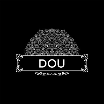 DOU letter creative logo 