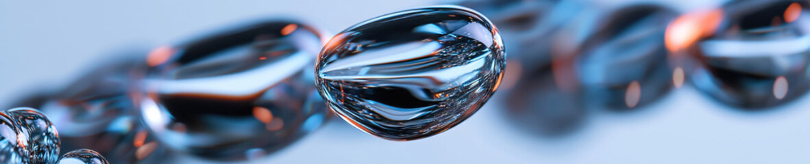 Poster - Sequence of Translucent Ovoid Objects with Internal Reflections