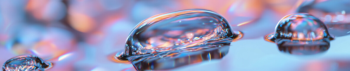 Poster - Iridescent Water Droplets on a Surface