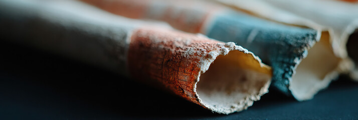 Poster - Close-up of Three Textured Cylindrical Objects