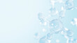 © junwen - Abstract Molecular Structure on Light Blue Background