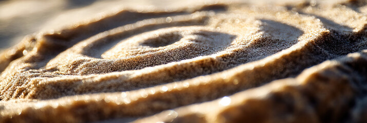Poster - Spiral Sand Pattern Close-Up