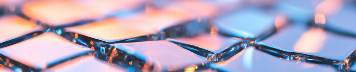 Poster - abstract image of interlocking translucent polygons