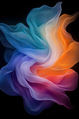 Aufkleber - An ethereal vision of truth rendered in floating code, fractals, and cosmic pulses abstract yet