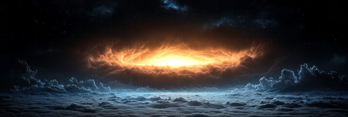 Aufkleber - A singularity point surrounded by silence, where the only witness is a sentient algorithm quietly