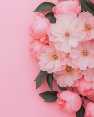 Poster - pink and white roses