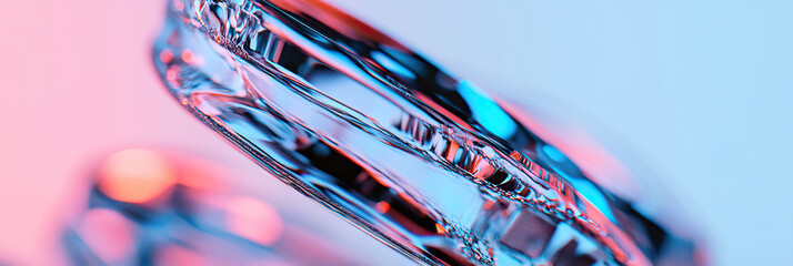 Poster - Translucent Object with Pink and Blue Lighting
