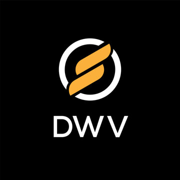 DWV Flat accounting logo design on white  background. DWV creative initials Growth graph letter logo concept. DWV business finance logo design.